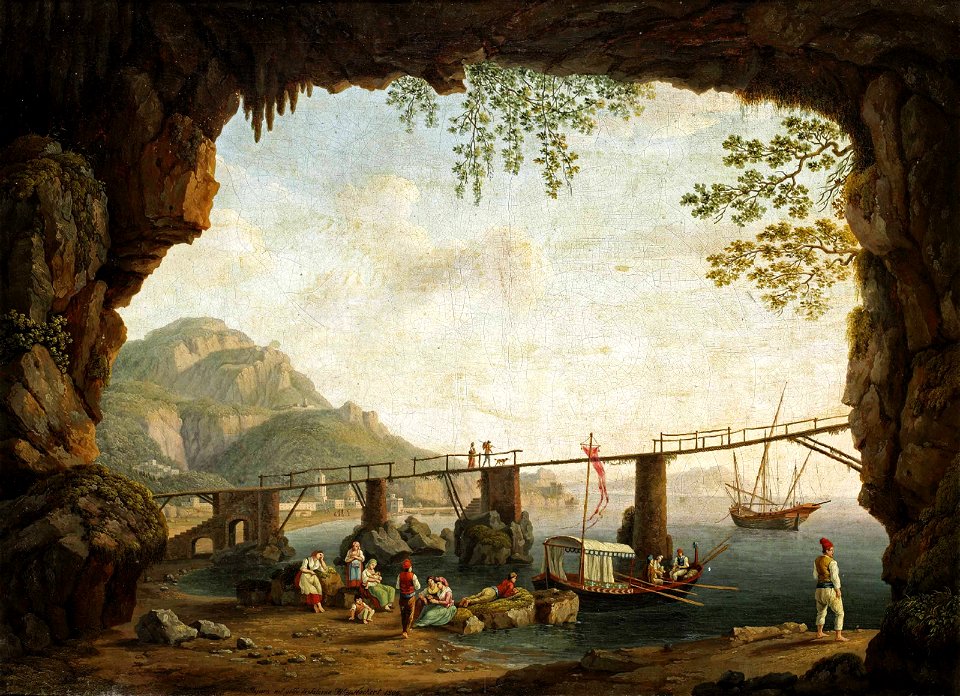 Jacob Philipp Hackert - A Majura nel Golfo di Salerno (1804)