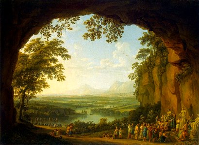 Jacob Philipp Hackert - Landschaft mit einem alten Fest (1781)