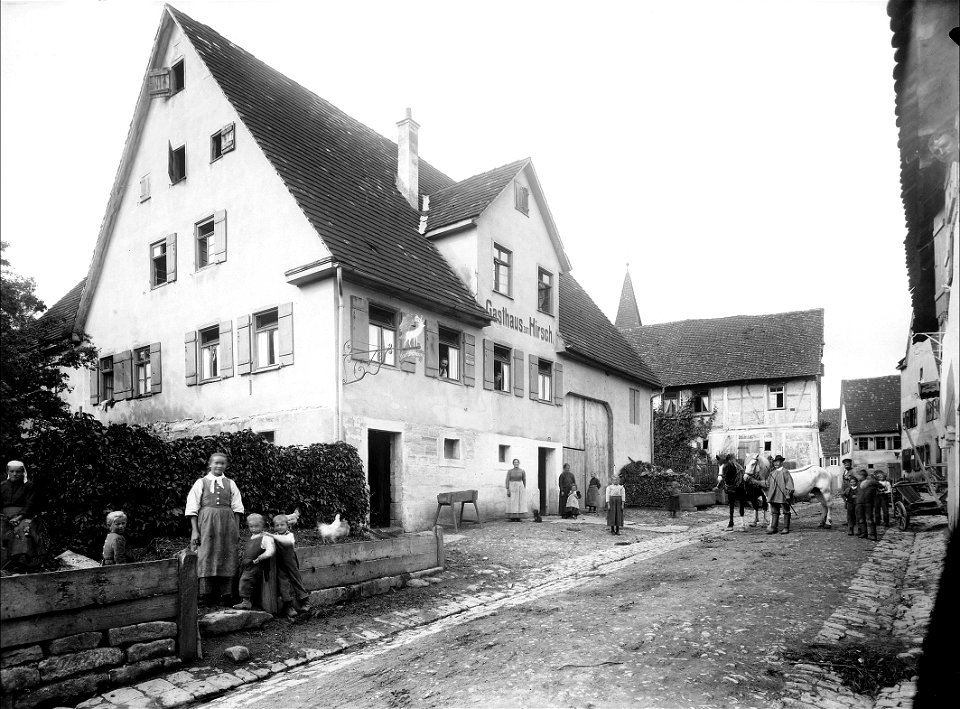 Hagelloch bei Tübingen, Gasthaus zum Hirsch, 1901