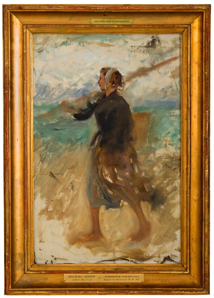 A Fishergirl from the North of France. Study (August Hagborg) - Nationalmuseum - 18865