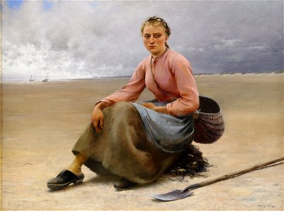 August Hagborg - Ostronplockerska - Bretagne