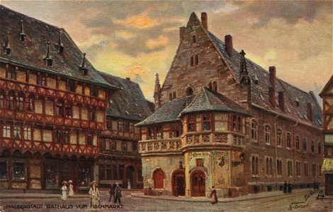 Halberstadt, Sachsen-Anhalt - Rathaus vom Fischmarkt (Zeno Ansichtskarten)