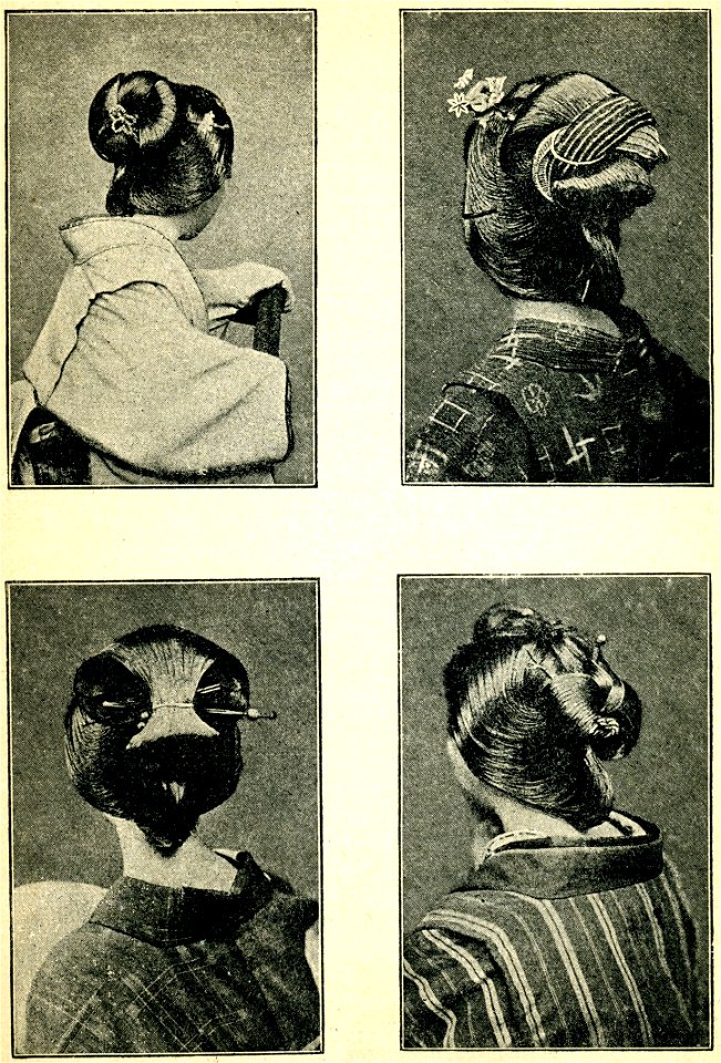 Hairdresses of Japanese. Before 1902