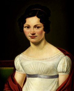 Halbbildnis einer jungen Dame 19Jh