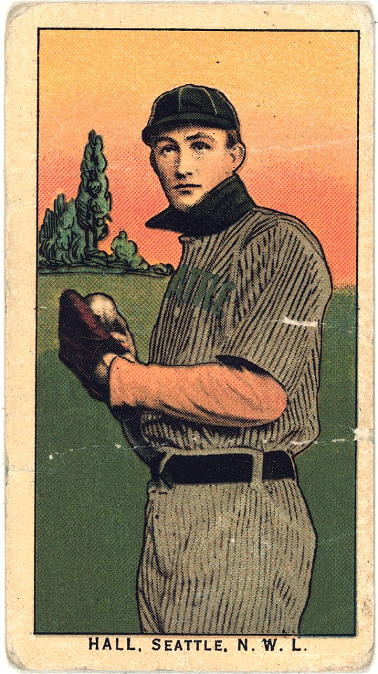 Hall, Seattle Team, baseball card portrait LCCN2008676953