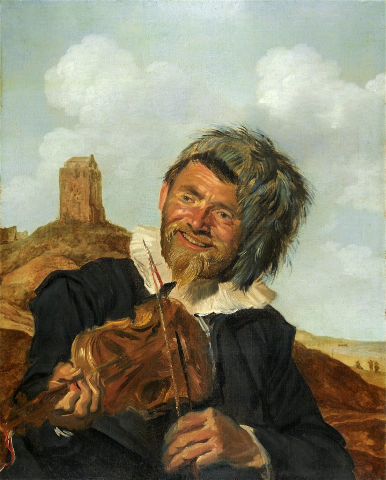 Frans Hals - Vioolspelende man in een duinlandschap