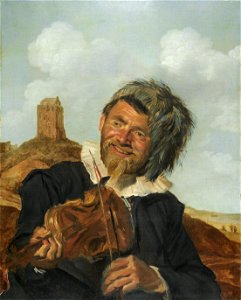 Frans Hals - Vioolspelende man in een duinlandschap