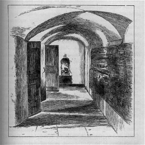 Hallway - Tom Brown's School Days (1869). Free illustration for personal and commercial use.