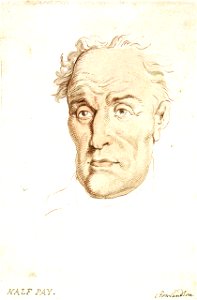 Half Pay - Admiral- a French commander defeated by Elliot 1760 (caricature) RMG PW5924
