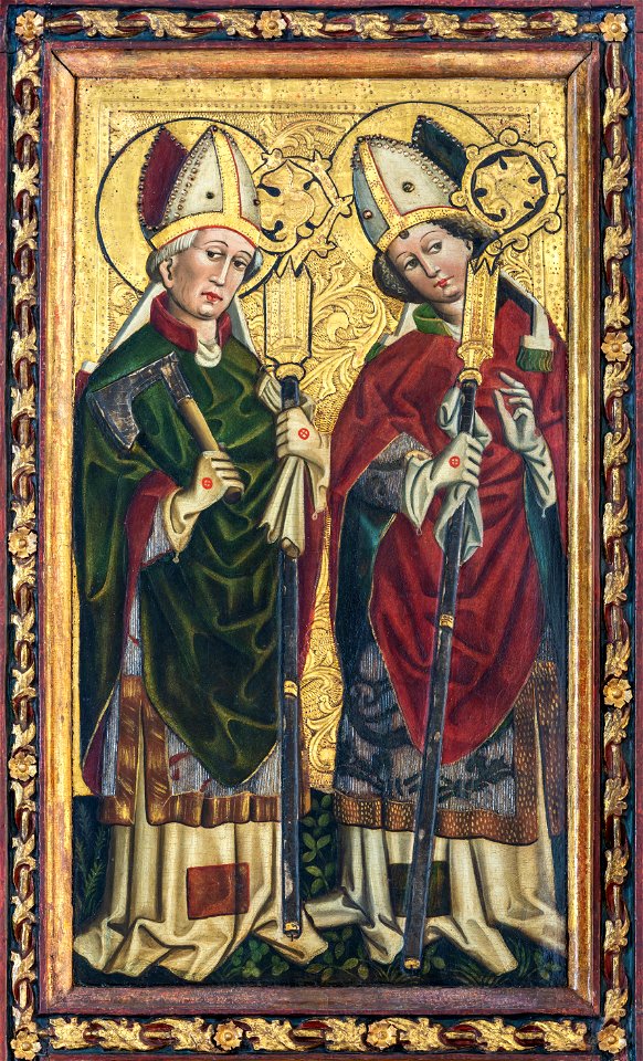 Hallstatt kath. Kirche Knappenaltar Wolfgang und Bischof 01