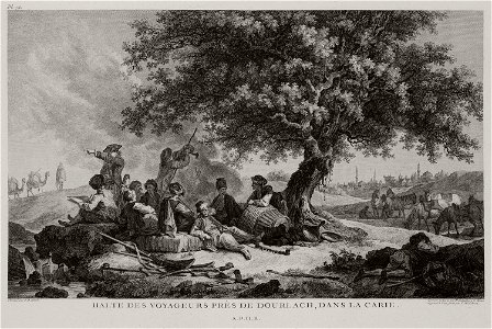 Halte des voyageurs près de Dourlach dans la Caria - Choiseul-gouffier Gabriel Florent Auguste De - 1782