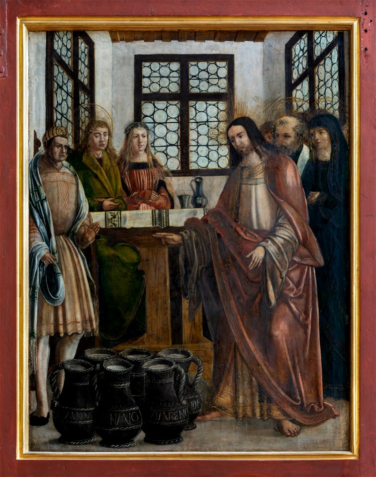 Hallstatt kath. Kirche Marienaltar Hochzeit zu Kana 01
