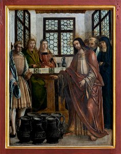 Hallstatt kath. Kirche Marienaltar Hochzeit zu Kana 01