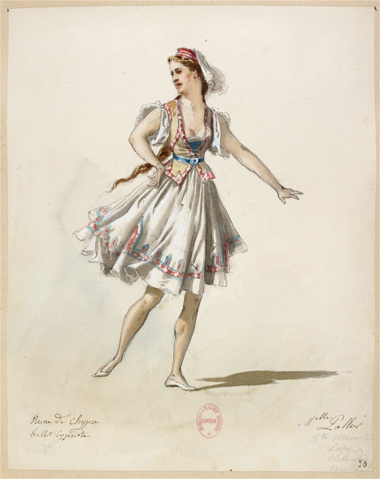 Halévy - La reine de Chypre - Eugène Lacoste, 1876-1877 - 30. Ballet chypriote. Mlles Pallier, Merante, Lany, Mercedes et al