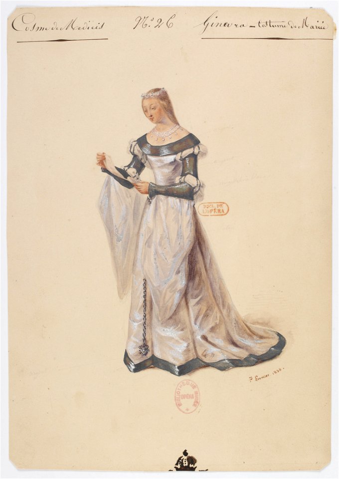 Halévy - Guido et Ginevra - Paul Lormier, 1837-1838 - 26. Ginevra, costume de mariée