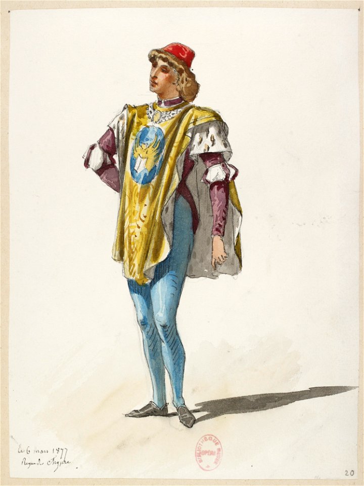 Halévy - La reine de Chypre - Eugène Lacoste, 1876-1877 - 20. (Costume)