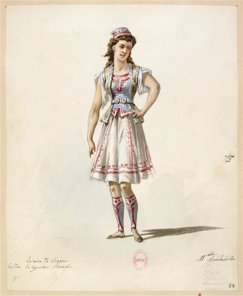 Halévy - La reine de Chypre - Eugène Lacoste, 1876-1877 - 54. Ballet la chypriote. Travesti. Mlle Sanlaville, Fatou