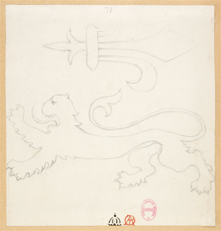 Halévy - Charles VI - Paul Lormier 1842-1843 - 31. (Fleur de lys, léopard passant)