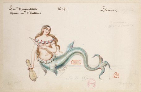 Halévy - La magicienne - maquettes de costumes par Alfred Albert - 14. Sirène