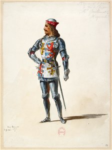 Halévy - La reine de Chypre - Eugène Lacoste, 1876-1877 - 12. Hommes d'arme du roi de Chypre. MM. Guillemot et Hoquante