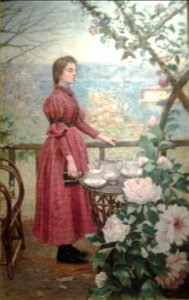 Halil Paşa Woman with Peonies 1898