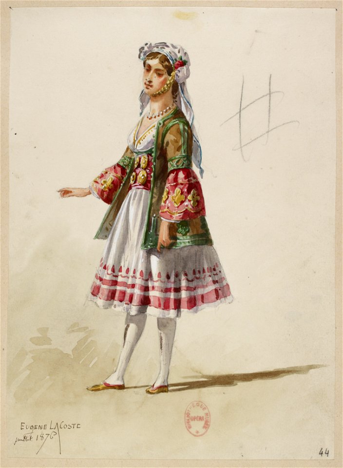Halévy - La reine de Chypre - Eugène Lacoste, 1876-1877 - 44. (Costume)