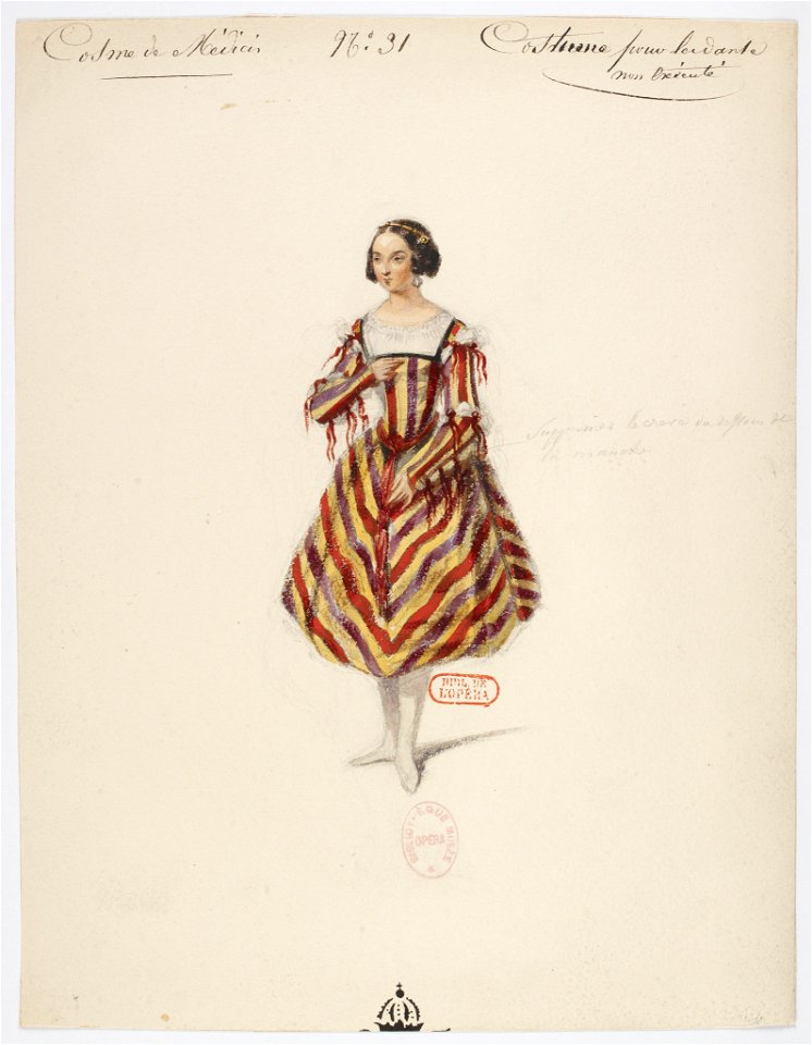 Halévy - Guido et Ginevra - Paul Lormier, 1837-1838 - 31. Costume pour la danse