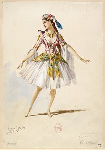 Halévy - La reine de Chypre - Eugène Lacoste, 1876-1877 - 47. Courtisanne. Ballet chypriote. 16 costumes