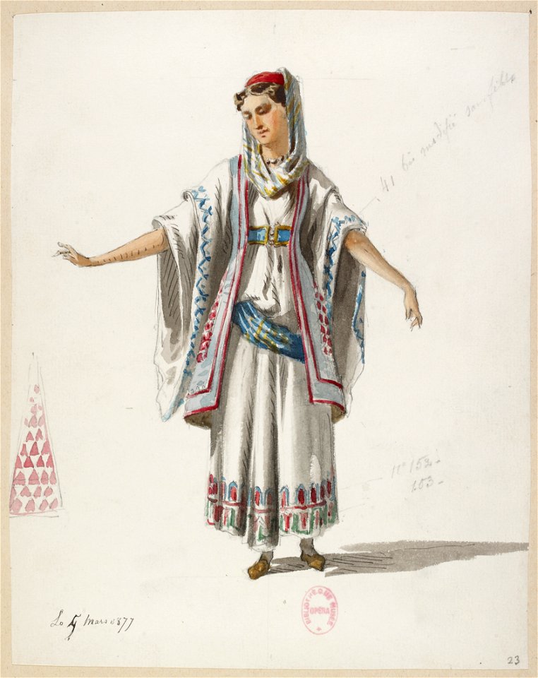 Halévy - La reine de Chypre - Eugène Lacoste, 1876-1877 - 23. (Costume)