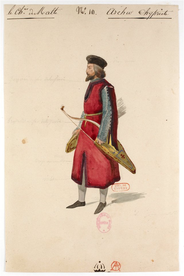 Halévy - La reine de Chypre - Paul Lormier, 1837-1841 - 10. Archer chypriote