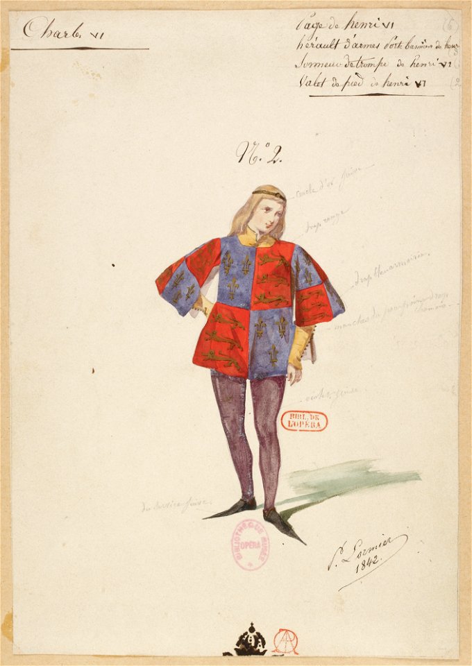 Halévy - Charles VI - Paul Lormier 1842-1843 - 02. Page, héraut d'armes, porte-bannière, sonneur de trompe (et) valet de pied de Henri VI
