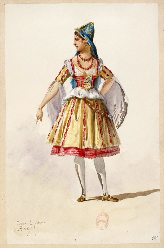 Halévy - La reine de Chypre - Eugène Lacoste, 1876-1877 - 55. (Costume)