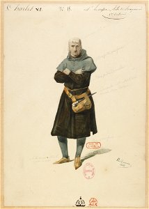 Halévy - Charles VI - Paul Lormier 1842-1843 - 18. Raymond, 1er costume, M. Levasseur