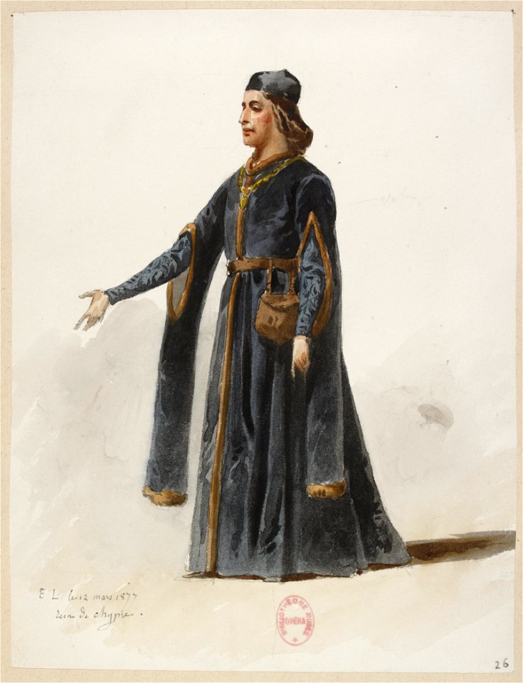 Halévy - La reine de Chypre - Eugène Lacoste, 1876-1877 - 26. (Costume)