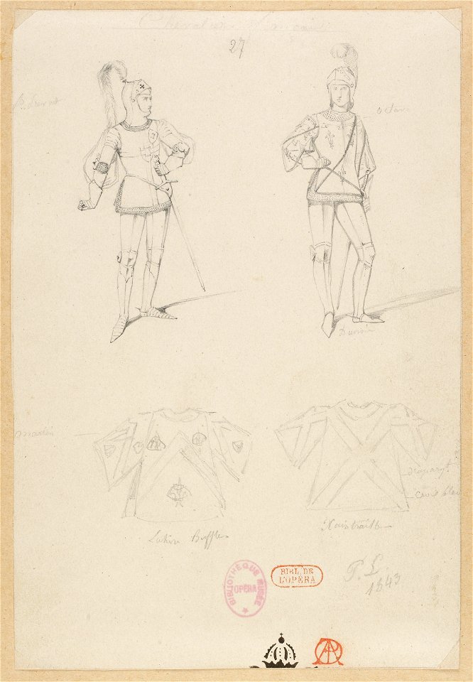 Halévy - Charles VI - Paul Lormier 1842-1843 - 27. Chevalier français - (Tanguy Duchatel), (Ferdinand) Prévot. Dunois, Octave. Lahire, Martin. Xaintrailles