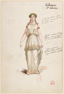 Halévy - La magicienne - maquettes de costumes par Alfred Albert - 21. Mélusine, 3e costume