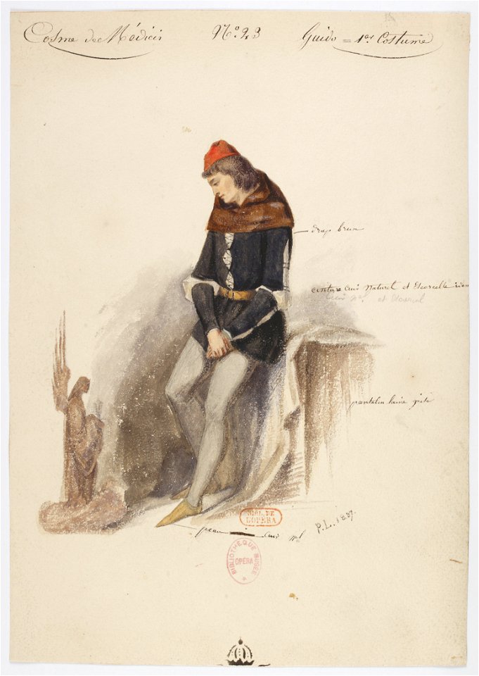 Halévy - Guido et Ginevra - Paul Lormier, 1837-1838 - 23. Guido, 1er costume
