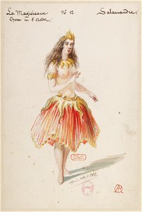 Halévy - La magicienne - maquettes de costumes par Alfred Albert - 12. Salamandre