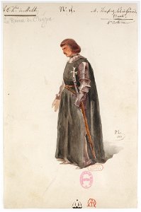 Halévy - La reine de Chypre - Paul Lormier, 1837-1841 - 15. Gérard (de Coucy), 5ème acte, 4ème costume. M. Duprez