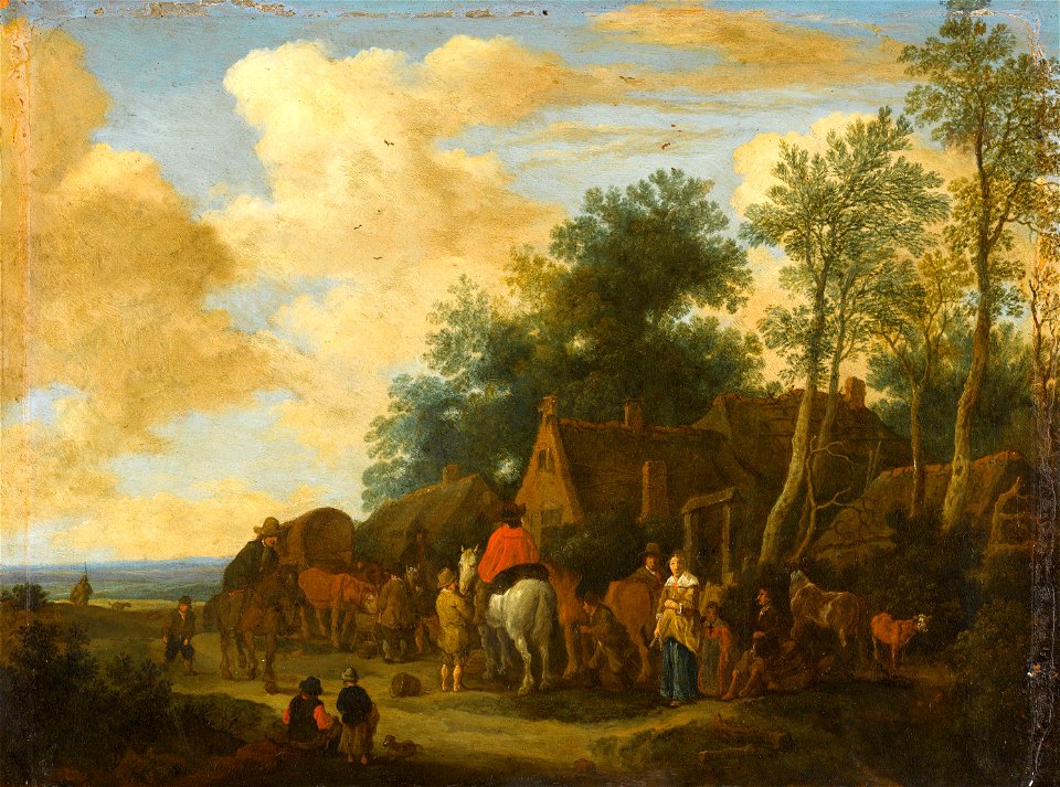 Halte bij een herberg Rijksmuseum SK-A-1942