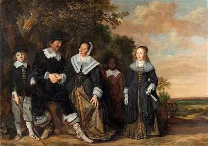 Frans Hals - Familiegroep in een landschap