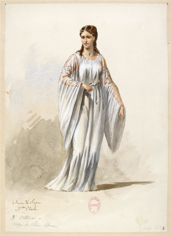 Halévy - La reine de Chypre - Eugène Lacoste, 1876-1877 - 08. Mlle Bloch. 3ème costume