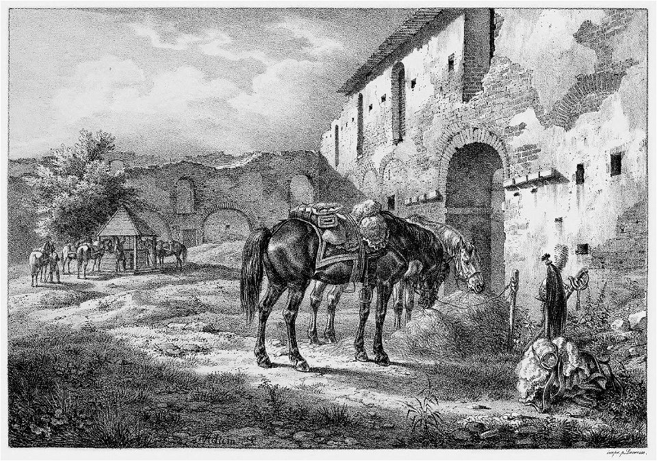 Halšanski zamak. Гальшанскі замак (A. Adam, 11.07.1812) (2)