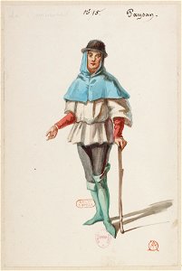Halévy - La magicienne - maquettes de costumes par Alfred Albert - 15. Paysan