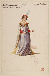 Halévy - La magicienne - maquettes de costumes par Alfred Albert - 07. Dame de cour