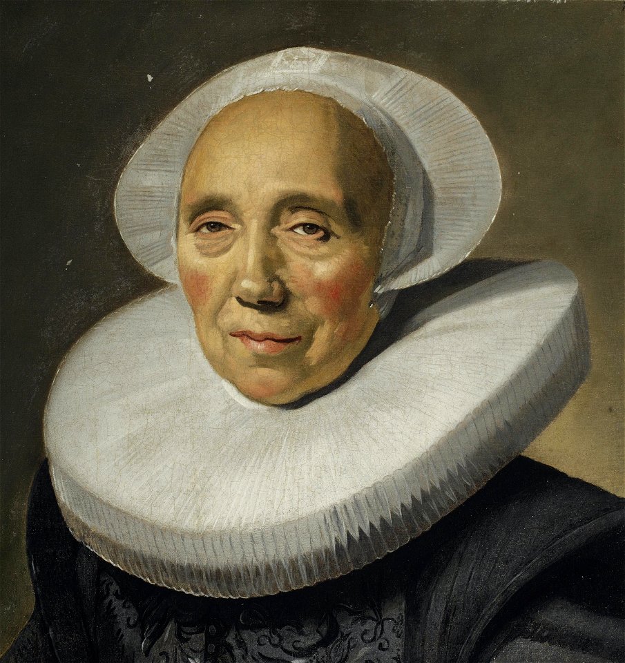 Frans Hals - Portrait of an old woman in ruff collar and diadem cap