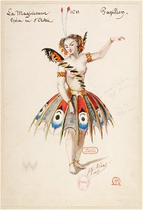 Halévy - La magicienne - maquettes de costumes par Alfred Albert - 11. Papillon