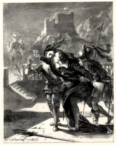 Hamlet veut suivre l'ombre de son père (Act.Ier Sc.IV) (Hamlet wants to follow his father's shadow) (BM 1911,0412.166). Free illustration for personal and commercial use.