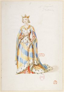 Halévy - La magicienne - maquettes de costumes par Alfred Albert - 05. Mme Gueymard, 2e costume