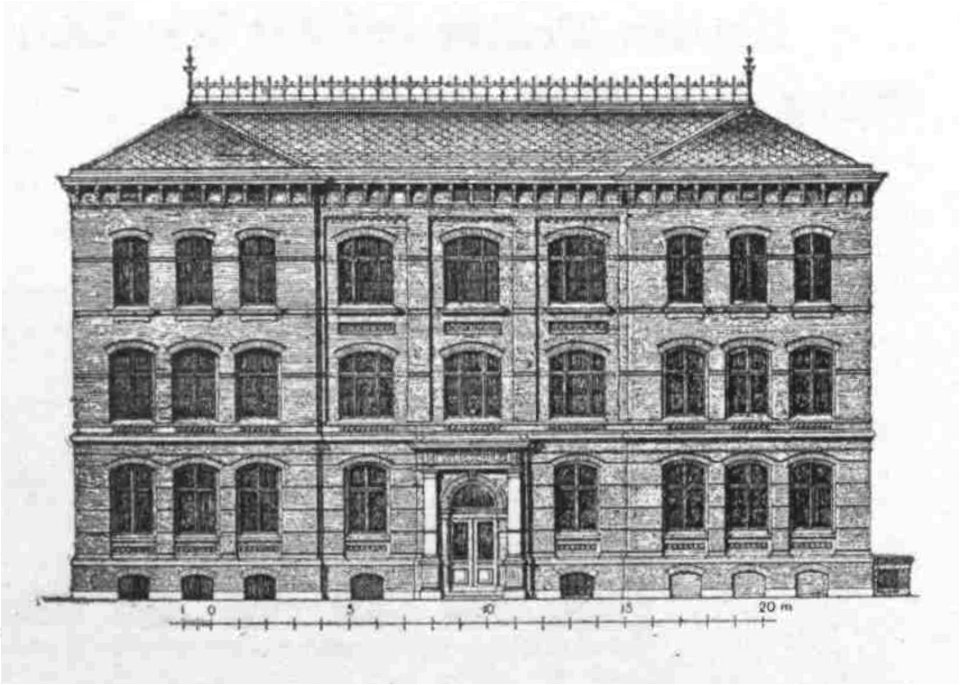 Hamburg und seine Bauten 1890, Volksschule Frankenstraße